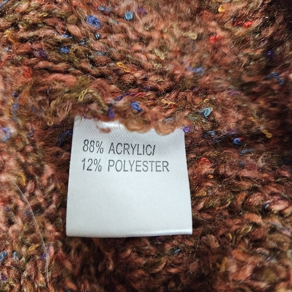 Alps Rust Orange Full Zip Mock Neck Cardigan Sweater‎ Size Medium Women's - Picture 9 of 12